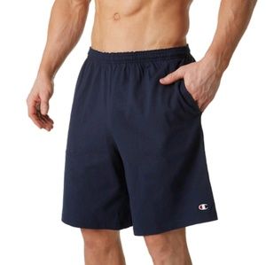 Champion Jersey Shorts w/ Pockets (M) Navy